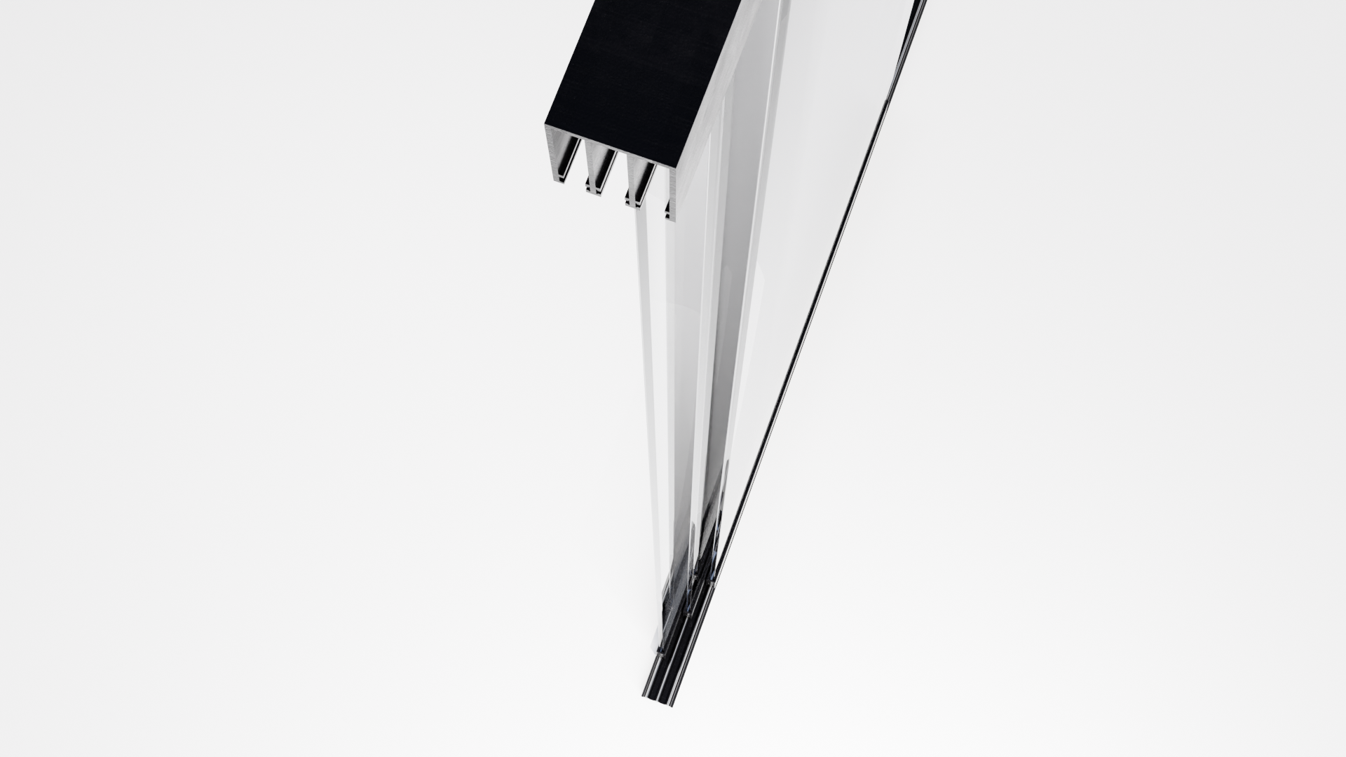 Glazen schuifwand 3-rail